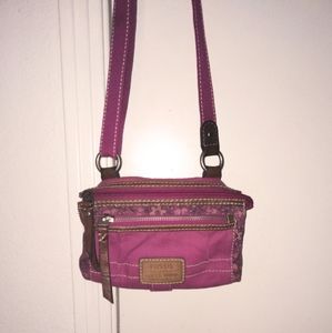 Fossil brand, pink floral purse